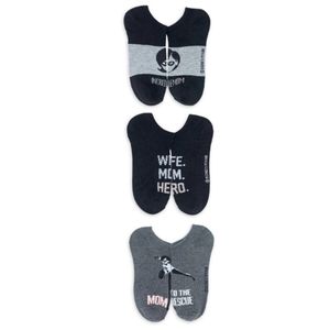 Disney Pixar The Incredibles Mom Women's No Show Socks, 3 Pairs, Shoe Size:4-10